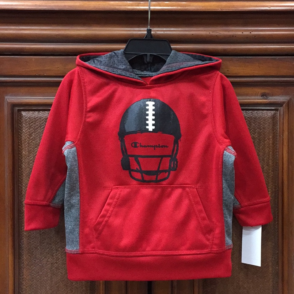 💙 CHAMPION 💙 COLLECTION SUPER CUTE HAT DESIGN + RED & GRAY COLOR KIDS HOODIE . - Picture 2 of 4